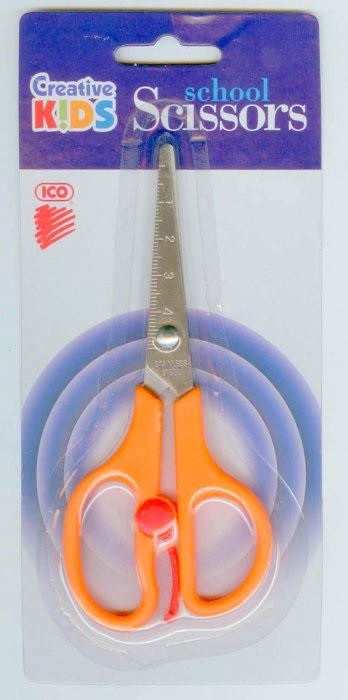 Nůžky dětské Spoko 13 cm s kulatou špičkou, mix barev