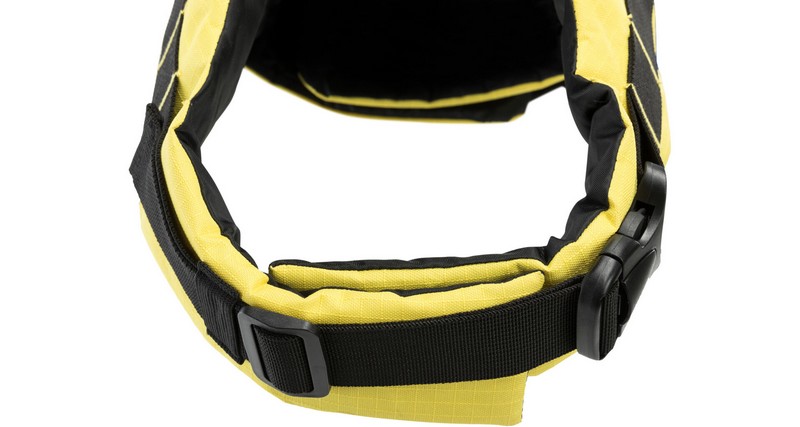 Plavací vesta pro psa XL 65 cm: 60-96 cm, do 45kg žluto/černá
