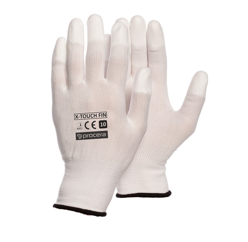 Pracovní rukavice s povlakem PU X-TOUCH FIN velikost 10