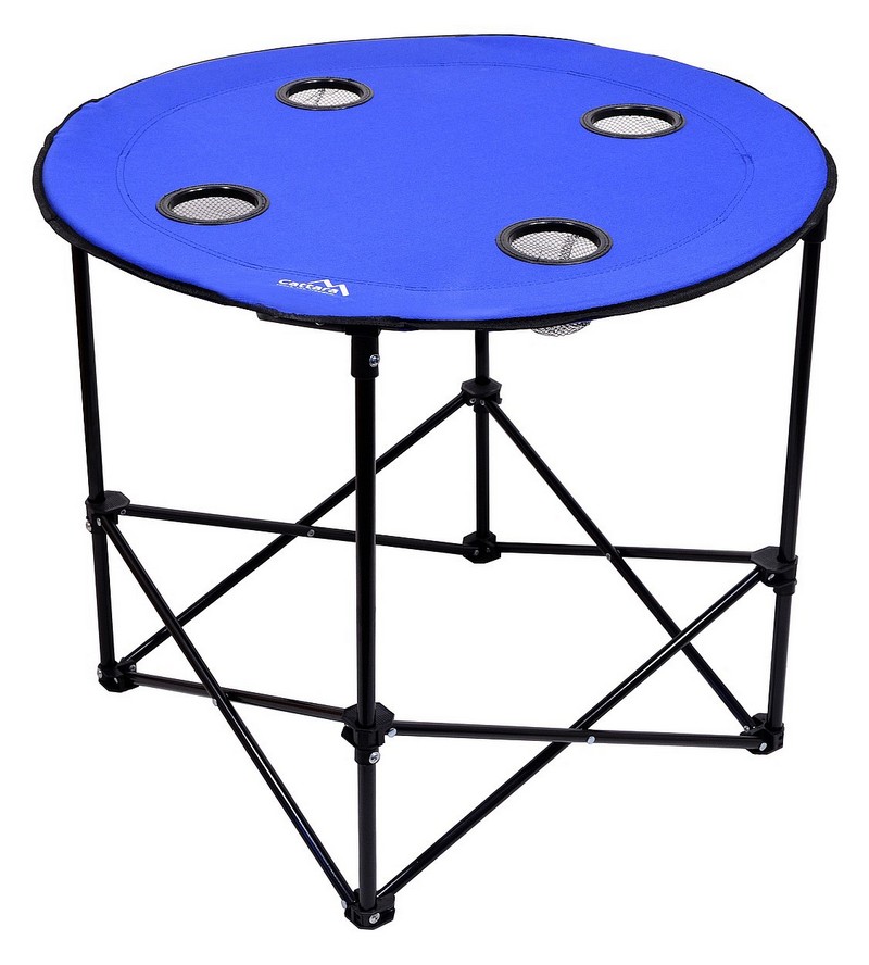 Stůl kempingový skládací modrý