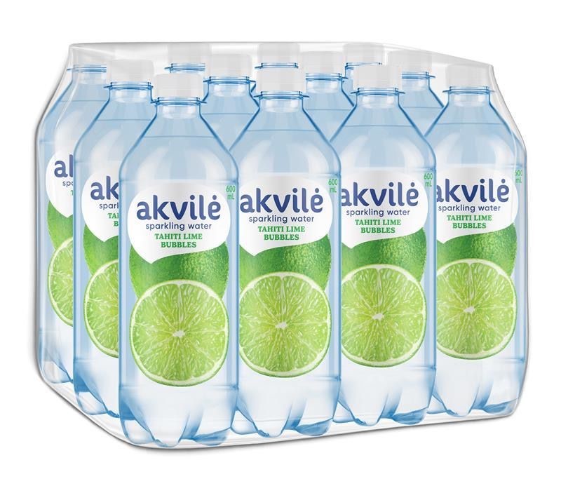 AKVILE natural water s PERSKOU LIMETKOU 1,5 l PET
