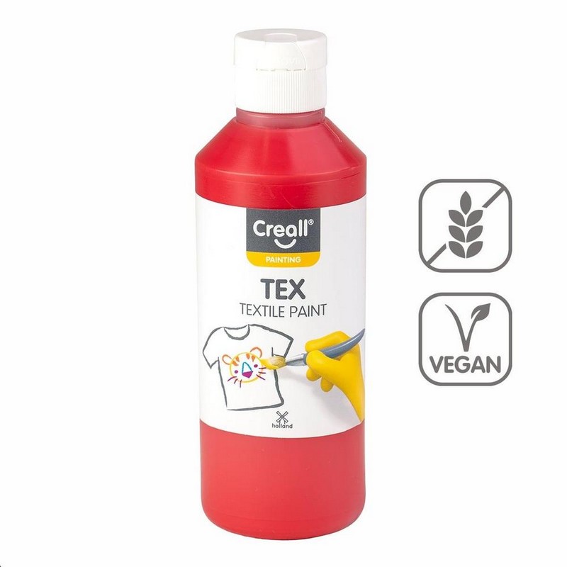 Barva na textil CREALL TEX 250ml. červená