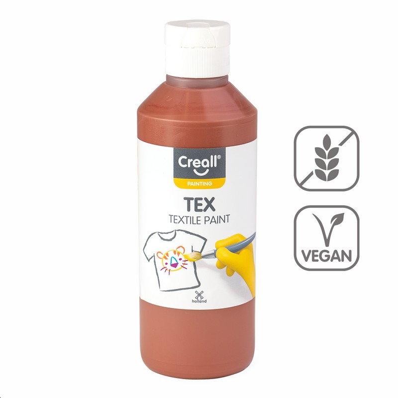 Barva na textil CREALL TEX 250ml. hnědá