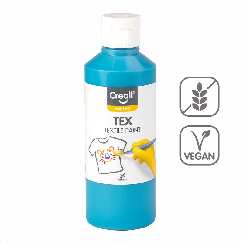 Barva na textil CREALL TEX 250ml. tyrkysová