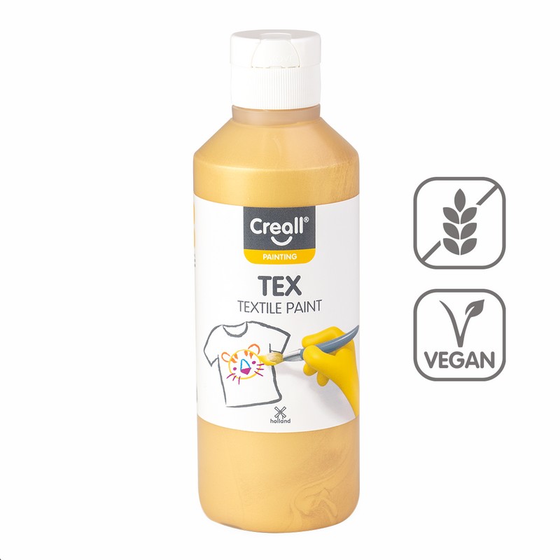 Barva na textil CREALL TEX 250ml. zlatá