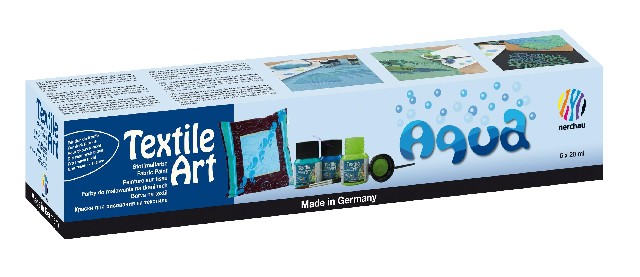 Barva na tmavý textil, sada 6 barev, NERCHAU - Aqua