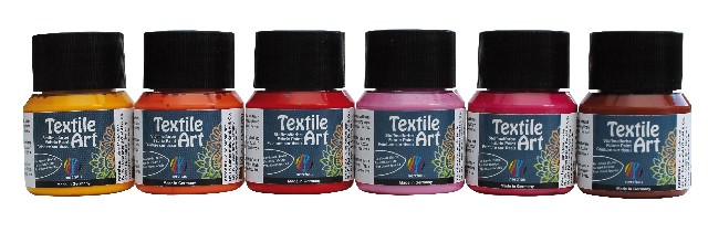 Barva na tmavý textil, sada 6 barev, NERCHAU - India