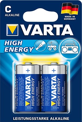 Baterie R20 velké mono alkalická VARTA High Energy blistr 2ks.