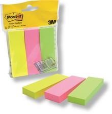 Bloček samolepicí POST-IT 25 x 76mm. NEON 3 x 100 listů