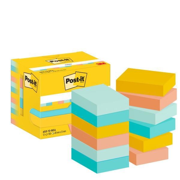 Blok samolepicí POST-IT 38 x 51mm. Beachside 12 x