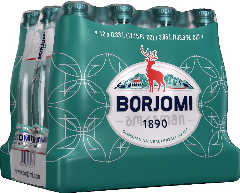 BORJOMI minerální LÉČIVÁ VODA 0,5 l., sklo, karton 1ks.
