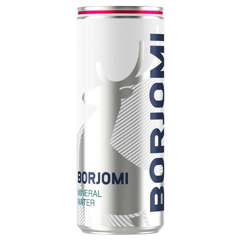BORJOMI minerální voda 0,33 l., PLECH karton 12ks.