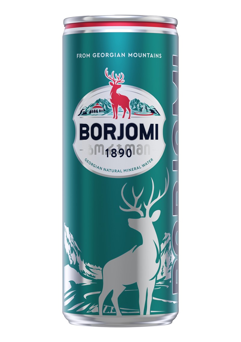 BORJOMI minerální voda 0,33 l., PLECH karton 12ks.