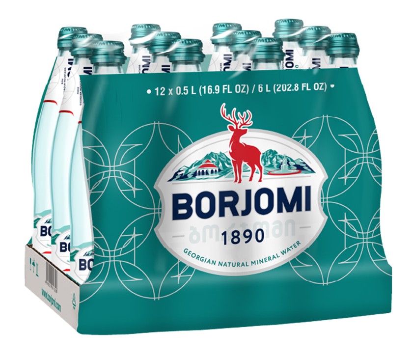 BORJOMI minerální voda 0,5 l., sklo, karton 12ks