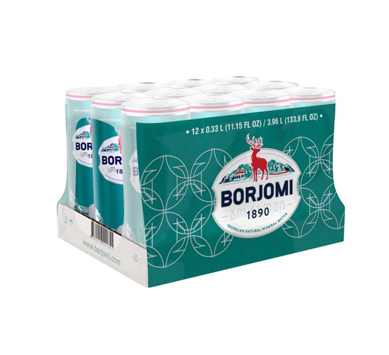 BORJOMI NATURAL minerální LÉČIVÁ VODA, 0,33 l.