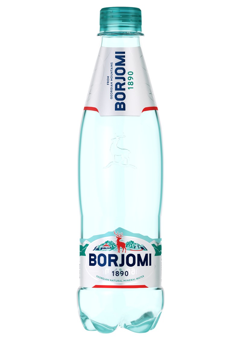 BORJOMI NATURAL minerální LÉČIVÁ VODA, PET 0,5 l.