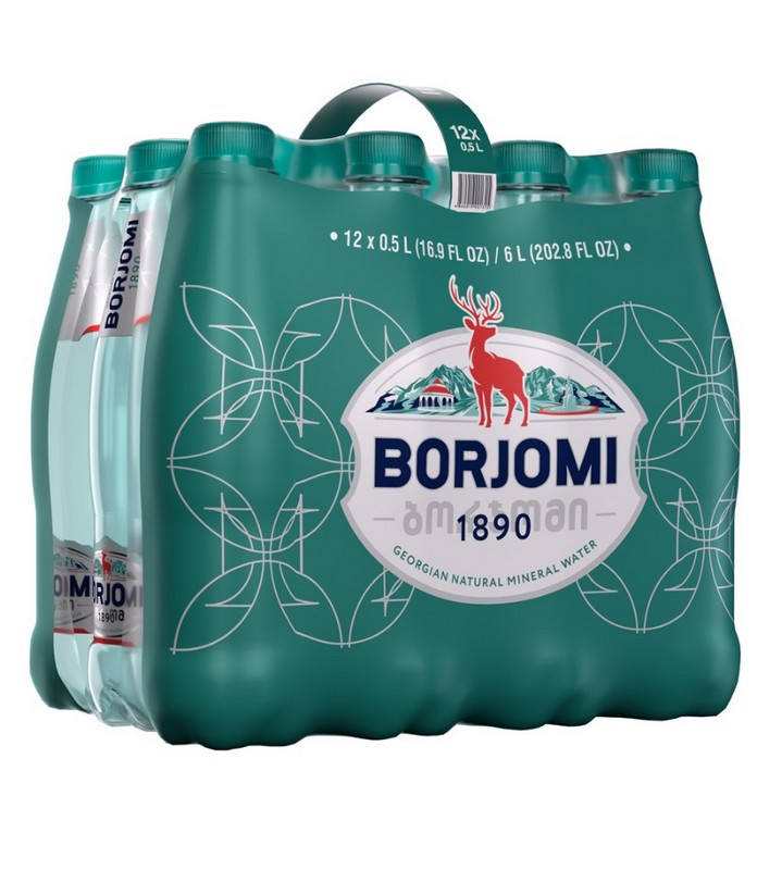 BORJOMI NATURAL minerální LÉČIVÁ VODA, PET 0,5 l.