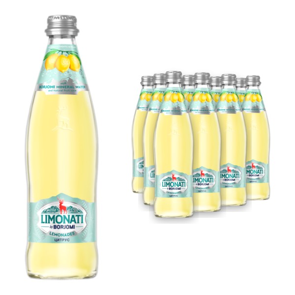 BORJOMI přírodní limonáda s CITRUSEM 0,5 l., sklo 1ks.
