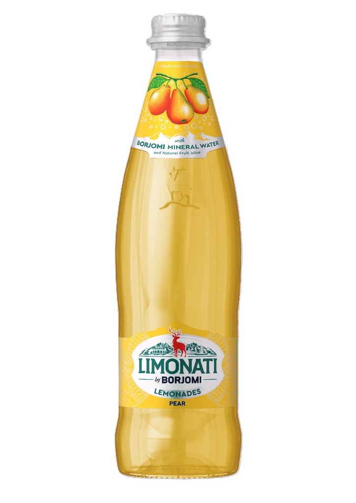 BORJOMI přírodní limonáda s HRUŠKOU 0,5 l., s