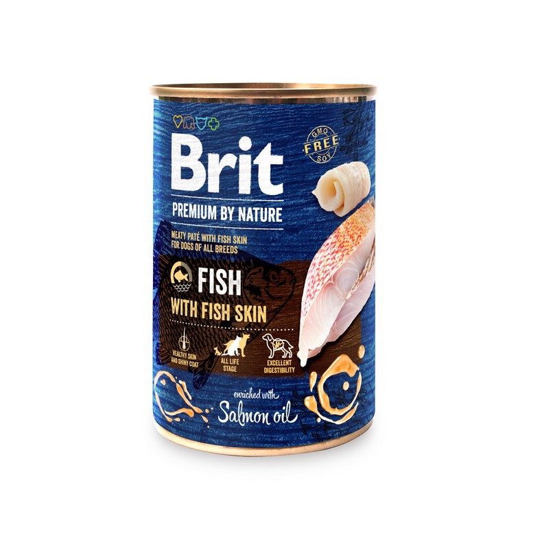 BRIT NATURE Premium pro všechny psy RYBA s KŮŽ