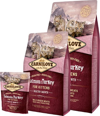 CARNILOVE Cat Losos & Krůta koťata pro zdraví růst 6kg