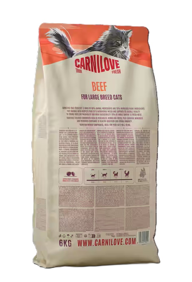 CARNILOVE CAT pro dospělé kočky - HOVĚZÍ 2kg