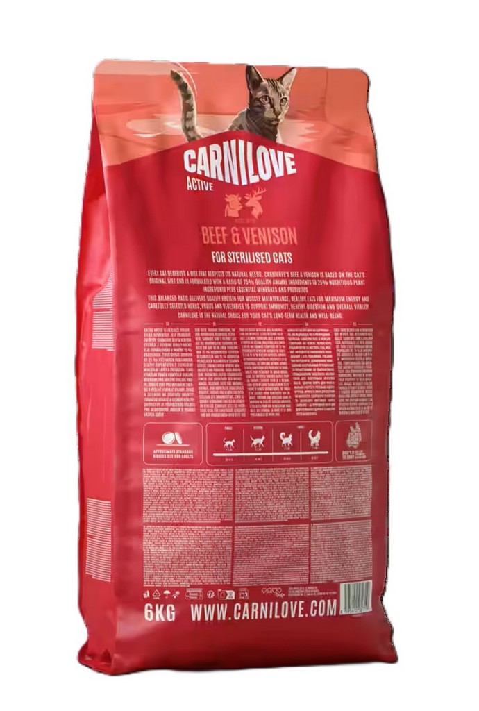 CARNILOVE CAT pro kastrované kočky -- HOBĚZÍ a ZVĚŘINA 2kg