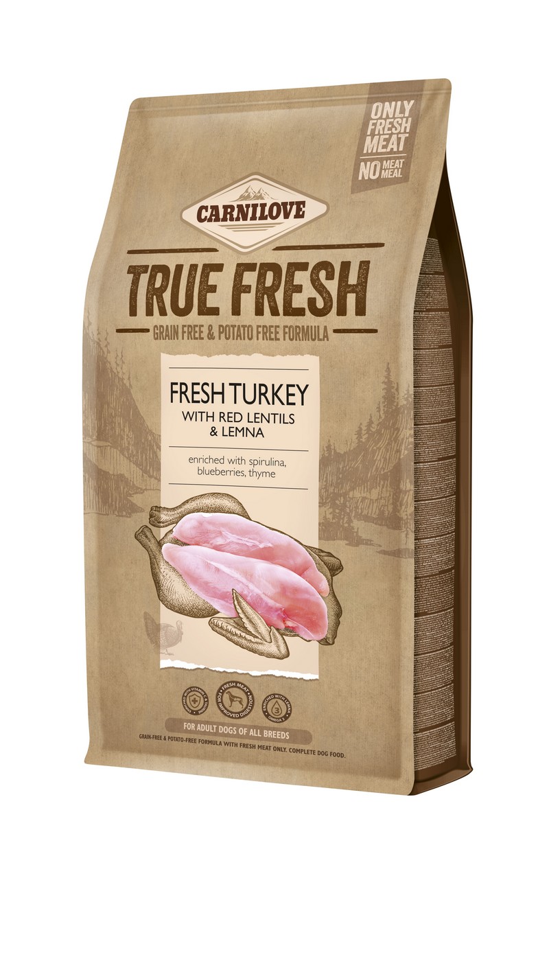 CARNILOVE Dog čerstvé krůtí maso s červenou čočkou a okřehkem 11,4kg. CARNILOVE Dog čerstvé krůtí maso s červenou čočkou a okřehkem 11,4kg.