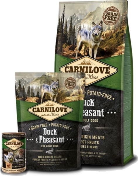 CARNILOVE Dog kachna & bažant pro dospělé psy 12kg.