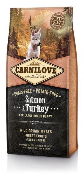 CARNILOVE Dog losos & krocan pro štěňata 3 - 30 měsíců 12kg. CARNILOVE Dog losos & krocan pro štěňata 3 - 30 měsíců 12kg.