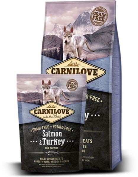 CARNILOVE DOG pro štěňata 1 - 12 měsíců LOSOS & KROCAN 12kg.