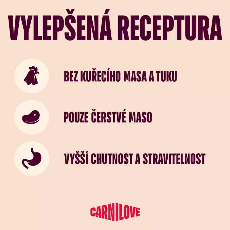 CARNILOVE DOG TRUE pro dospělé psy HOVĚZÍ s hráškem 12Kg.