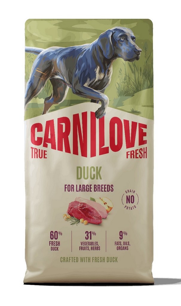 CARNILOVE DOG TRUE pro dospělé psy KACHNA s cizr