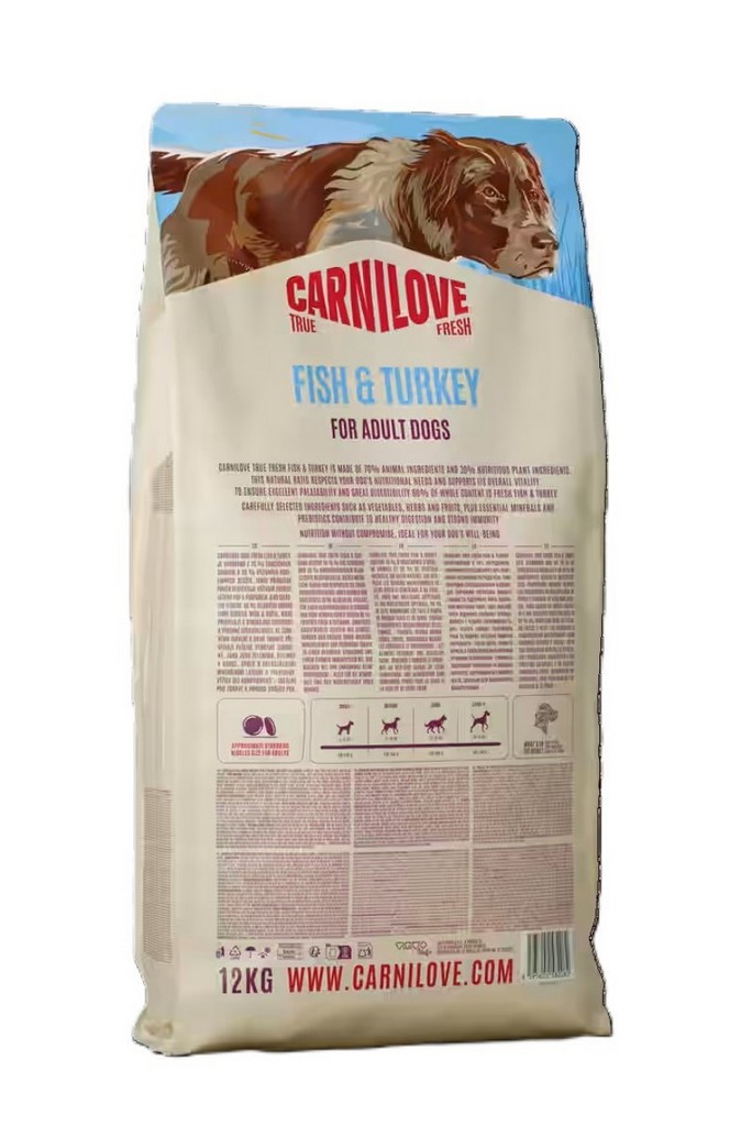 CARNILOVE DOG TRUE pro dospělé psy RYBA a KRŮTA 12kg.