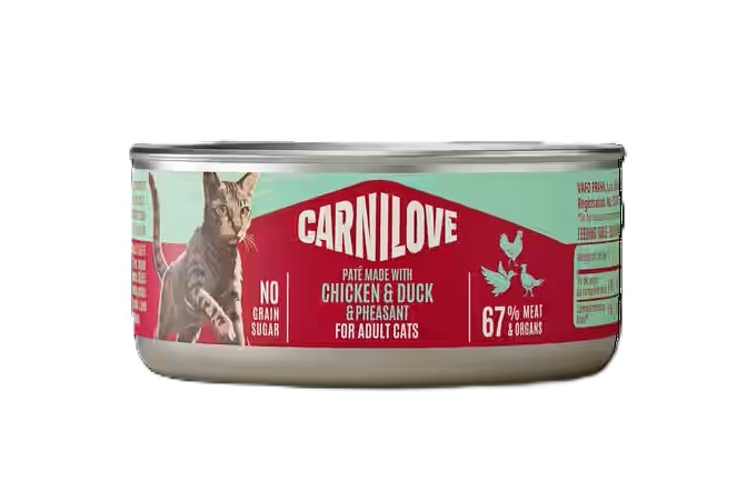 CARNILOVE pro dosppělé kočky KUŘE, KACHNA a BA