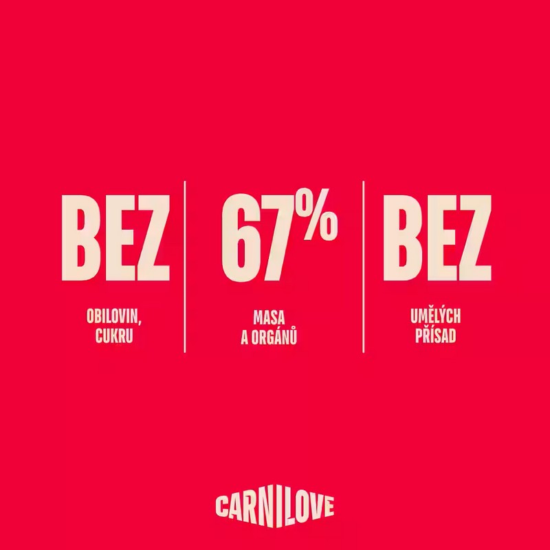 CARNILOVE pro dosppělé kočky KUŘE, KACHNA a BAŽANT 100g