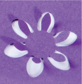 Děrovač 22 mm. - květ obrysový