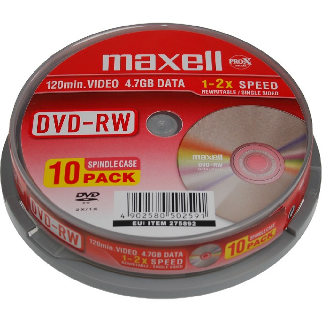 DVD-RW 4,7GB 2x 10SP 275892 MAXELL