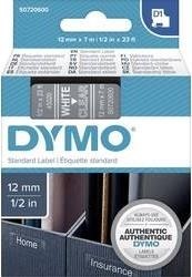 DYMO páska D1 polyester 12mm x 7m BÍLÁ NA PRŮHLEDNÉ