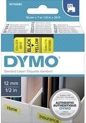 DYMO páska D1 polyester 12mm x 7m ČERNÁ na ŽLU