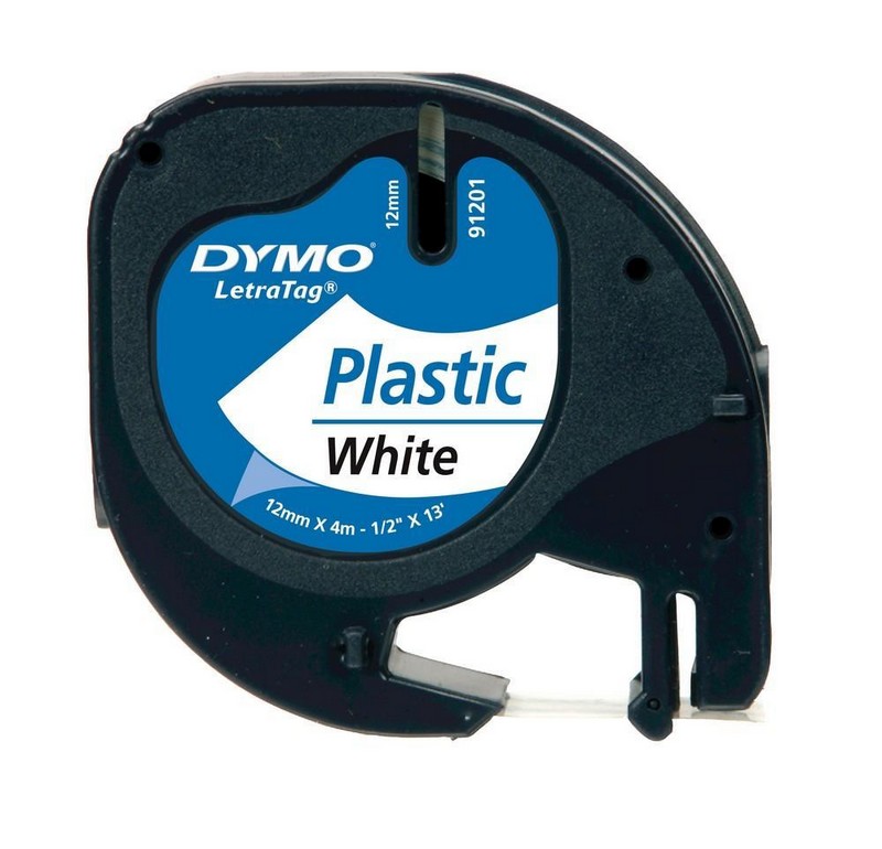 DYMO páska LetraTag plast 12mm x 4m BÍLÁ