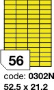Etikety samolepící A4, 52.5 x 21.2 mm., 56 etike