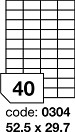 Etikety samolepící A4, 52,5 x 29,7 mm., 40 etike