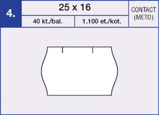 Etikety samolepící cenové CONTACT 25x16 mm. 1.1