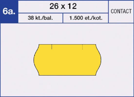 Etikety samolepící cenové CONTACT 26x12 mm. 1.1