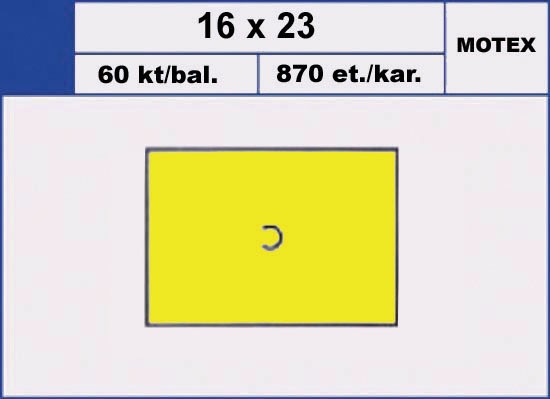 Etikety samolepící cenové MOTEX 23x16 mm. 870ks. žlutá reflexní