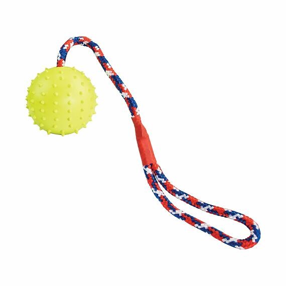 Gumový míč na laně 7 cm, přírodní guma HipH