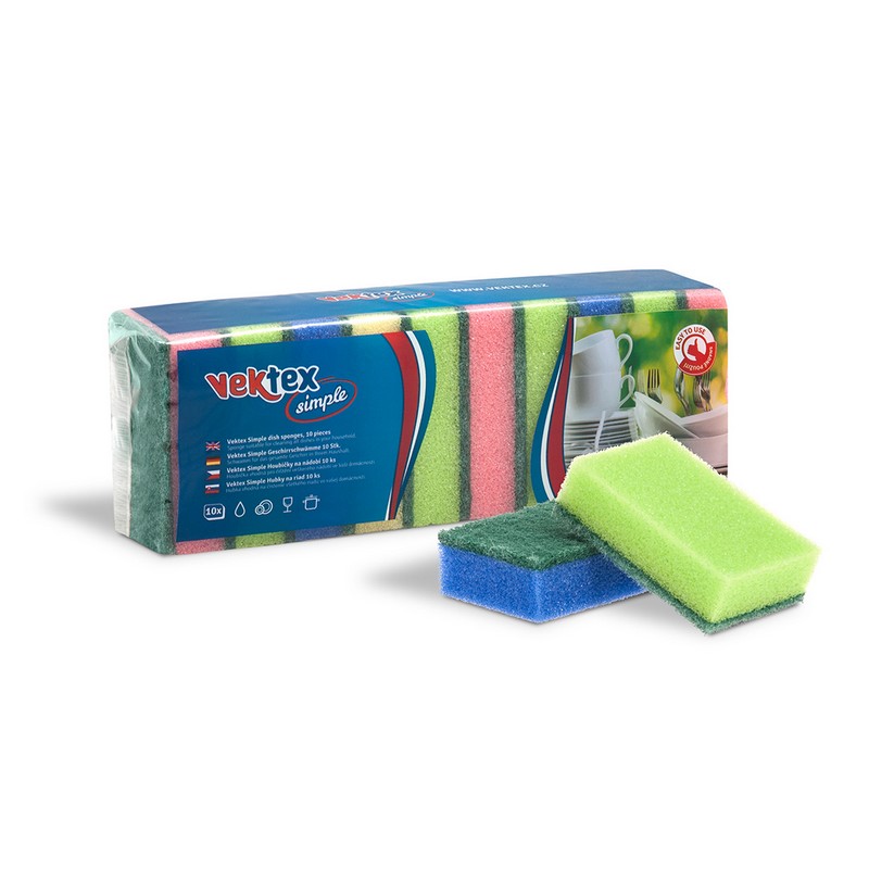 Houbička SIMPLE na nádobí 10 ks. Houbička SIMPLE na nádobí 10 ks.