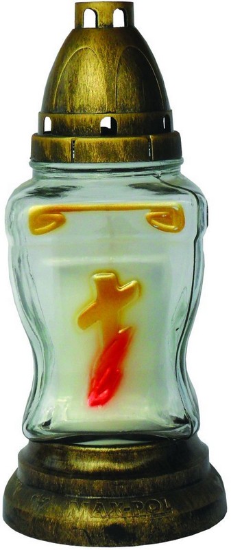 Hřbitovní svíčka sklo 25 cm. svíčka 150g