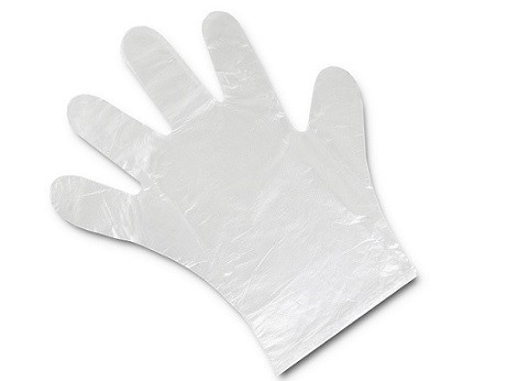 Jednorázové rukavice HDPE folie  balen